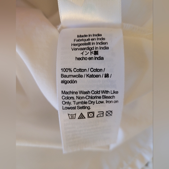 J. Crew 100% Cotton Poplin Puff-Sleeve Ruffle Collar Top, White - Picture 11 of 12